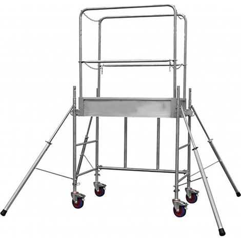 Echafaudage roulant acier : Hauteur de travail maximale de 2.90m - 12538