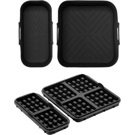 Comprend des accessoires Moule à Gaufres et Plaque de Cuisson - noir - compatible avec Philips Airfryer Dual - 4 pièces Accessoires pour Air Fryer (1/5)