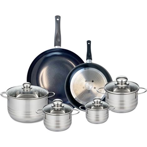 Ensemble de 2 Poêles de cuisson 24 et 32 cm et 4 faitouts 12, 14, 16 et 20 cm Elo Prima Brillant (1/5)
