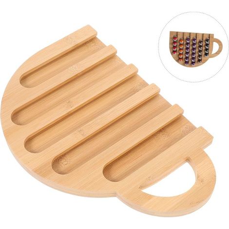 Présentoir à capsules de café en bois, organiseur en forme de tasse, support pour dosettes d'expresso, support robuste pour la maison