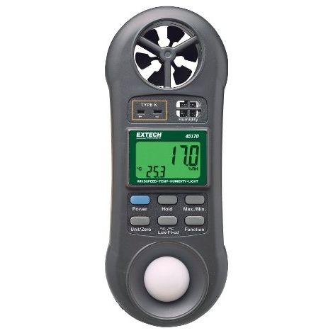 Herramienta de medición Extech 45170 doble pantalla apagado auto