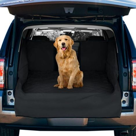 Protection Coffre Voiture Chien, Imperméable et Antidérapant Housse Voiture Chien avec Protection Latérale 155 x 105 cm Convient à la Plupart des SUV et Fourgonnettes