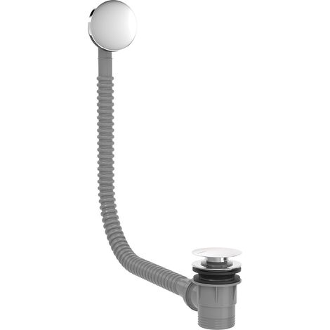 VÁLVULA DE DESAGÜE CLICK-CLACK CON REBOSADERO PARA BAÑERA TAPÓN
