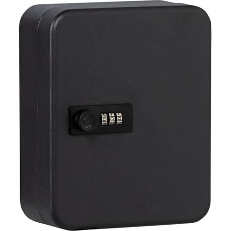 Jalleria lockable key cabinet with digital code, 20 numbered hooks, sheet steel, KC 20 C, matt black MUMU (1/4)