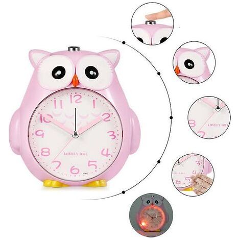 Réveil hibou sans tic-tac, avec fonction snooze pour la chambre. (1/5)