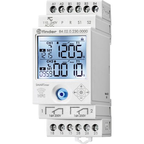 Finder 84.02.0.230.0000-5 84.02.0.230.0000 Zeitrelais 230 V/AC 1 St. 2 Wechsler Tray