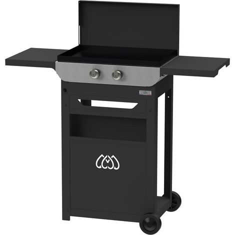 Plancha électrique Le Marquier Original 260 Duo + Chariot et couvercle sur charnières