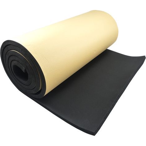 Mousse acoustique d'insonorisation voiture – Mousse anti-bruit auto-adhésive en coton – 2 rouleaux 100 cm x 50 cm – Épaisseur 3 mm (1/4)