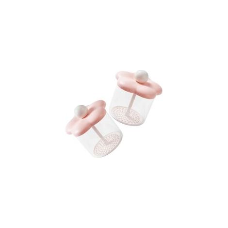 Lntyq Distributeur de Pompe Moussante, Portable 2Pcs Flacon en Plastique pour Shampoing Moussant, Compatible Divers Produits de Beauté Voyages Facile à Utiliser, Rose, PP+PS, 10.29cm (1/5)