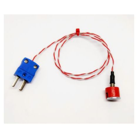 Thermocouple type K Ø 7/0.2mm, L 1m, +250°C max à Fiche mâle miniature ( Prix pour 1 )