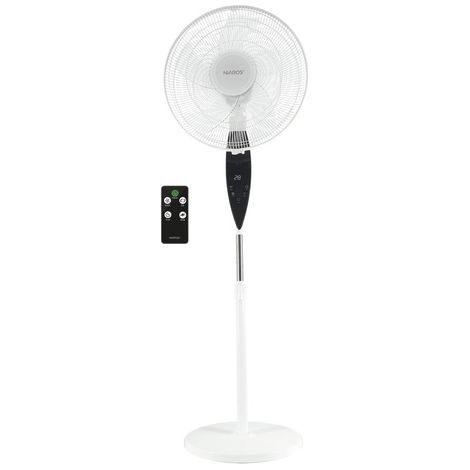 Ventilador de pie Kabila con mando y temporizador Ø44,5cm 30W motor DC Blanco