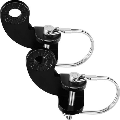 Set of 2 angled 12.2 mm bicycle trailer hitch adapters, compatible with Burley trailers