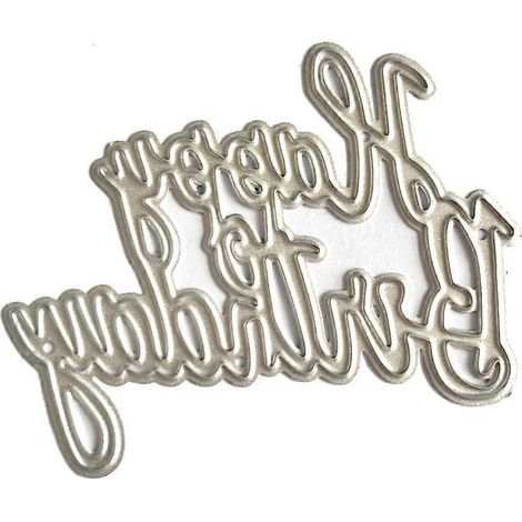 Metall-Stanzformen, Happy Birthday-Schneideschablonen, DIY-Schneidevorlage