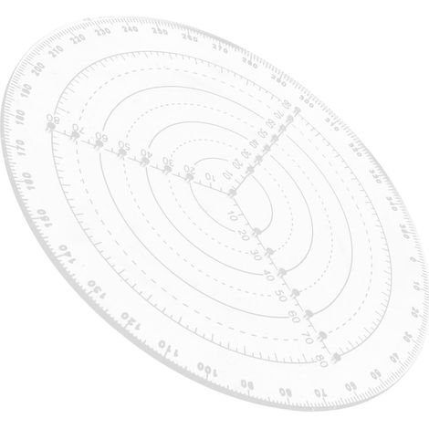 Outil de Mesure Géométrie Règle de Centrage pour Cercle Transparent Gabarit Circulaire et Centreur pour Projets de Bois et Dessin (1/5)