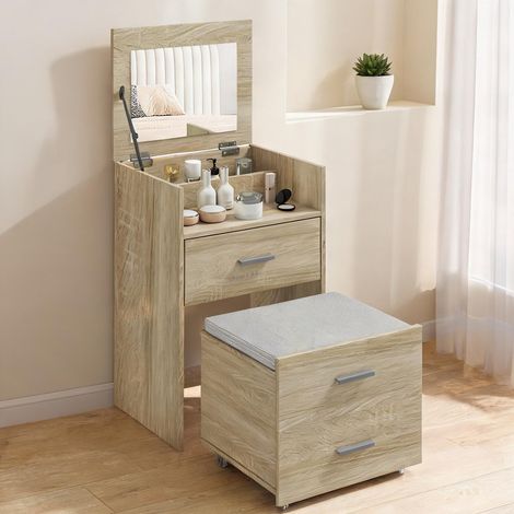 Coiffeuse color Legno en truciolato Lino 50 x 40 x 113,5 cm (1/5)