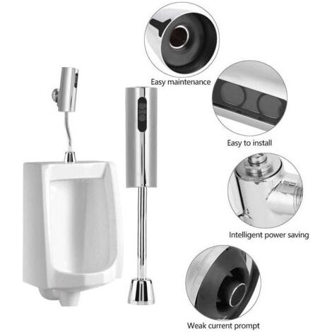 Vollautomatisches, induktives Urinalspülventil mit intelligentem Sensor, berührungsloses, wandmontiertes Urinal für öffentliche Herrentoiletten (1/5)