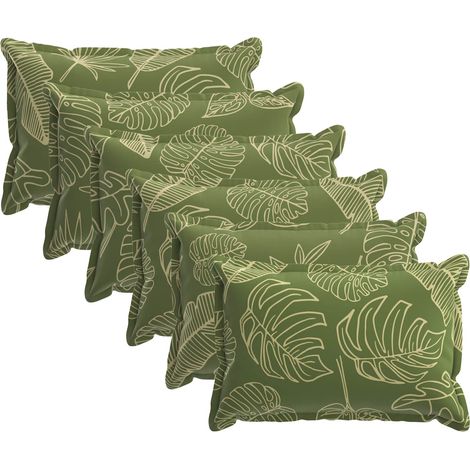 Housse de coussin 6 pc HOUTEN Modèle feuille 30 x 50 cm vidaXL (1/5)