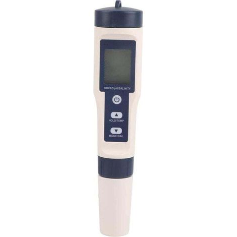 Water Quality Tester, Portable 5 in 1 Function Digital Water Quality Test PH/Salinity/Temp/TDS/EC Meter for Garden Home Lab (1/4)