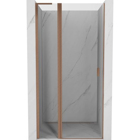 Mexen Mist L porte de douche battante 105 cm, transparent, cuivre brossé - 8A4L-105-000-65-00 (1/5)