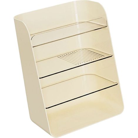 Étagère cosmétique légère et luxueuse à plusieurs niveaux, étagère de maquillage, organisateur de comptoir de salle de bain pour chambre à coucher, beige (1/5)