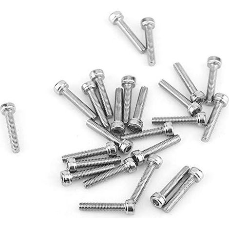 Kit di viti a testa cilindrica con esagono incassato in acciaio inox con dado e rondella (M3x300 pezzi).