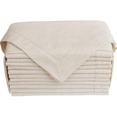 Lot de 12 serviettes de table en tissu (1/5)