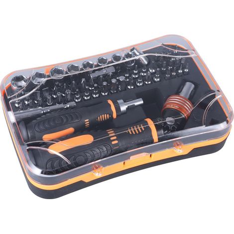 Ensemble d'outils de réparation pour la maison, clés à cliquets, tournevis, embouts tournevis précision utilisation tête douille 61 Articles - (1/5)