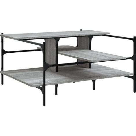 Table basse Table de salon Table de café sonoma gris 100x100x48,5 cm bois d'ingénierie (1/5)