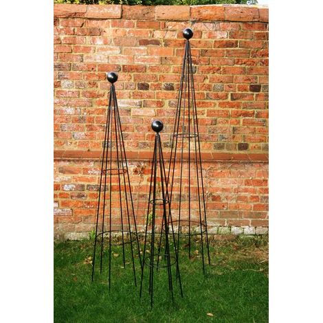 Hampton 4Ft Obelisk Bare Metal/Ready to Rust - Solid Steel - L27 x W27 x H121.9 cm - Finial is an additional extra