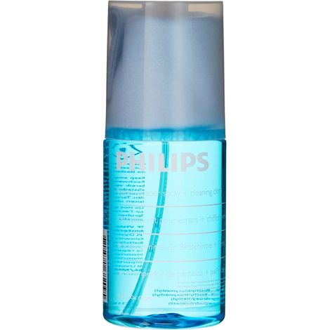 Philips SVC1116/10 - LCD/LED/Plasma Bildschirmreiniger, mit waschbarem Mikrofasertuch, antistatisch, blau/weiß
