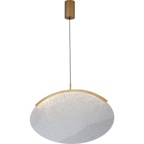 Suspension, OASIS, Suspension LED dorée 15W grand format Doré en Metal, MANTRA