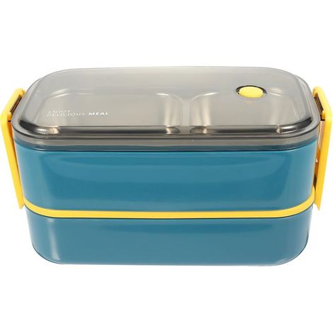 Boîte à lunch Bento double couche Wakauto, en acier inoxydable et (1/5)