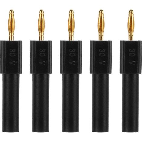 Stück Bananenstecker-Adapter, starke Verbindung, gute Leitfähigkeit, 2 mm auf 4 mm, schwarz (1/4)