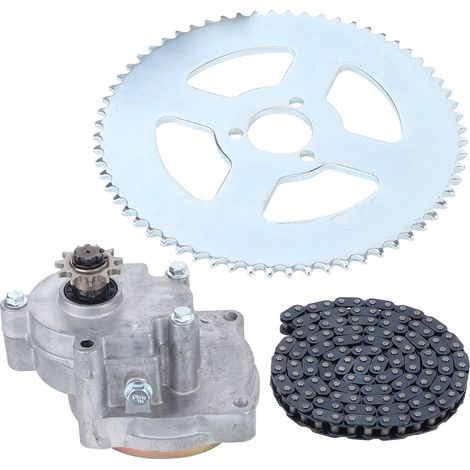 Kit Chaîne Pignon Tambour d'Embrayage pour Moteur 33cc 43cc 49cc Ty Rod II Karting Mini Moto Dirt Bike, Transmission Complète (1/5)