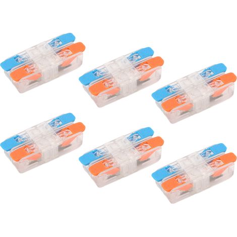 10 Pièces Connecteurs à Levier Électriques 2P 2T, Jonctions de Fils 41A 450V pour Câblage Compact (1/5)