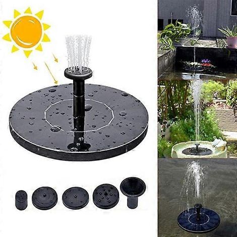 Fontaine à eau solaire autoportante flottante avec abreuvoir pour oiseaux, idéale pour le jardin.