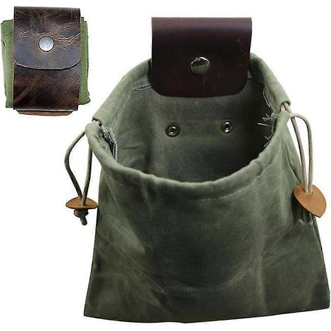 Sac de cueillette en toile Piao, sac à cueillir des fruits et des champignons pour la randonnée, le camping, la chasse et la pêche à pied. Pliable et facile à transporter. (1/4)