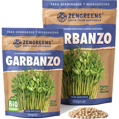Semillas de microgreens eco Garbanzo 200 g para cultivo en tierra (1/5)