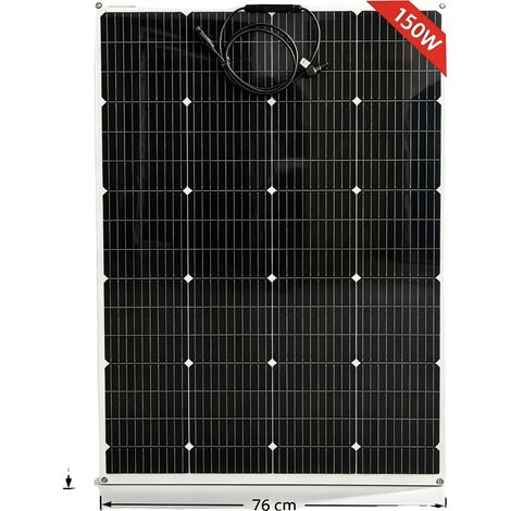 Panneau Solaire, Haute Efficacité, Imperméable et Durable, 1pcs 150w panneau (1/2)
