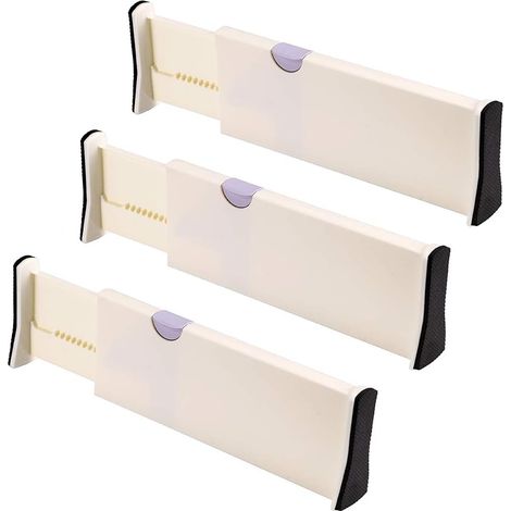 Divisor de cajón, separador de cajón, organizador de cajón para guardar ropa interior, calcetines, platos, etc.