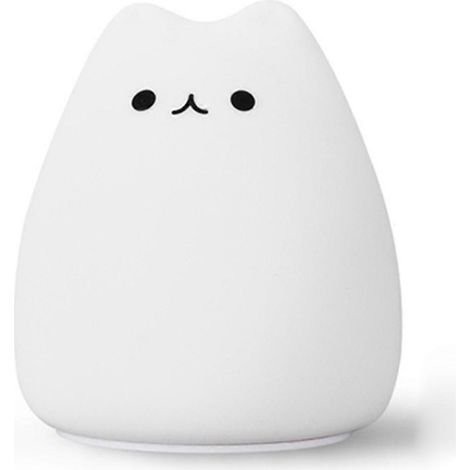 Mini veilleuse chat, lampe tactile 7 couleurs, motif chat, décoration pour la chambre à coucher. (1/5)