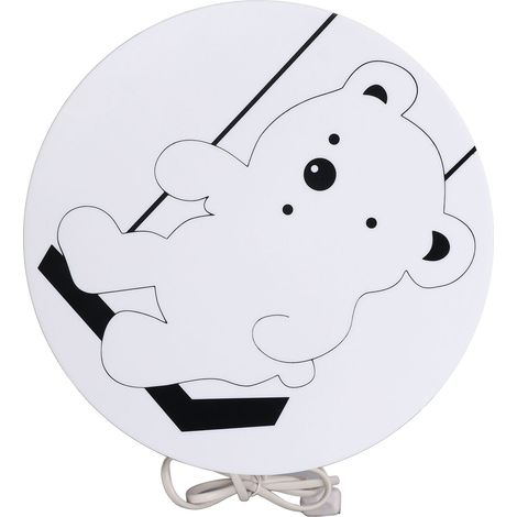 Applique murale LED en acrylique avec autocollants muraux imprimés d'ours, veilleuse décorative pour chambre à coucher ou salon (1/5)