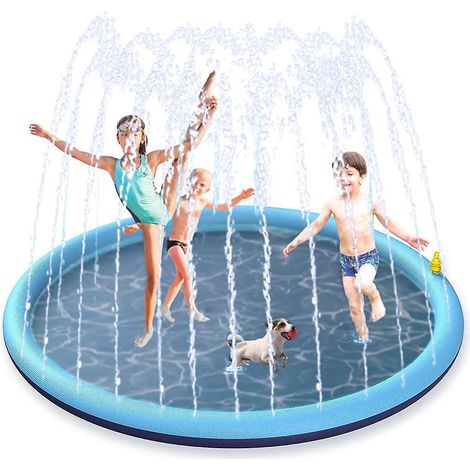 tapis Jet D'eau, 170cm Tapis De Pulvrisation D'eau Pvc, Splash Pad Antidrapant, Jeux D'eau Exterieur Pour Enfants Dans Jardin, L't (1/5)