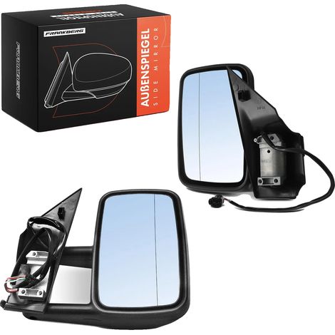 Espejo retrovisor exterior, de material plástico, compatible con los modelos Mercedes-Benz Sprinter 2-T / 3-T, de accionamiento eléctrico, con 5 contactos de conexión y diseño asférico. (1/5)