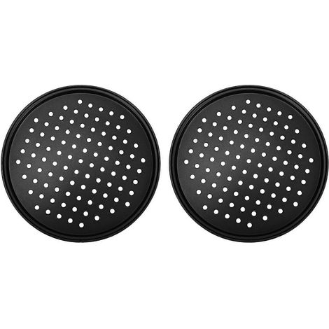 2 lot 11 pouce Personal perforé pizza moules avec antiadhésif Coating (1/5)