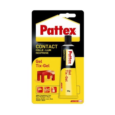 Pattex Colle contact type néoprène - Formule Gel tous matériaux - tube 50 gr