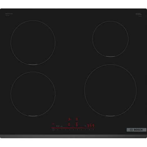 Bosch – Plaque induction 4 foyers 60 cm – Verre-céramique – Fonction Boost – 7400 W – PIE631HB1E