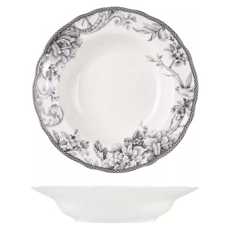 6 x assiettes creuses Mayfair 22,5 cm - Porcelaine - H&H