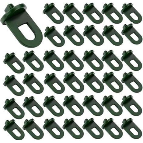 50 Pcs Greenhouse Hook Plastic, accessoires de serre accessoires de serre pour panier suspendu pot jardin extérieur plantes suspendues filet d’isolation plastique ombrage (1/5)