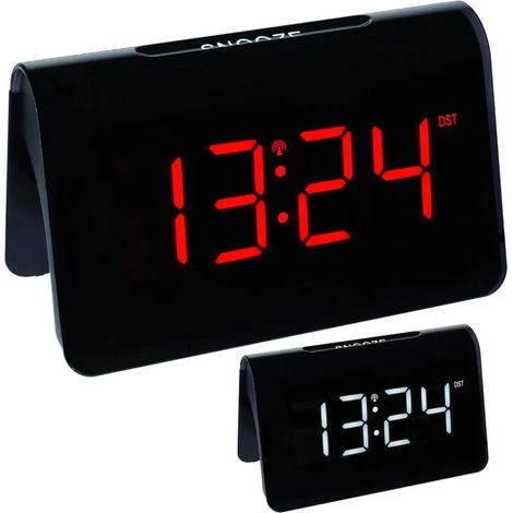 Radio-réveil numérique ICON TFA Dostmann 60.2543, noir, avec chiffres rétroéclairés par LED (1/5)